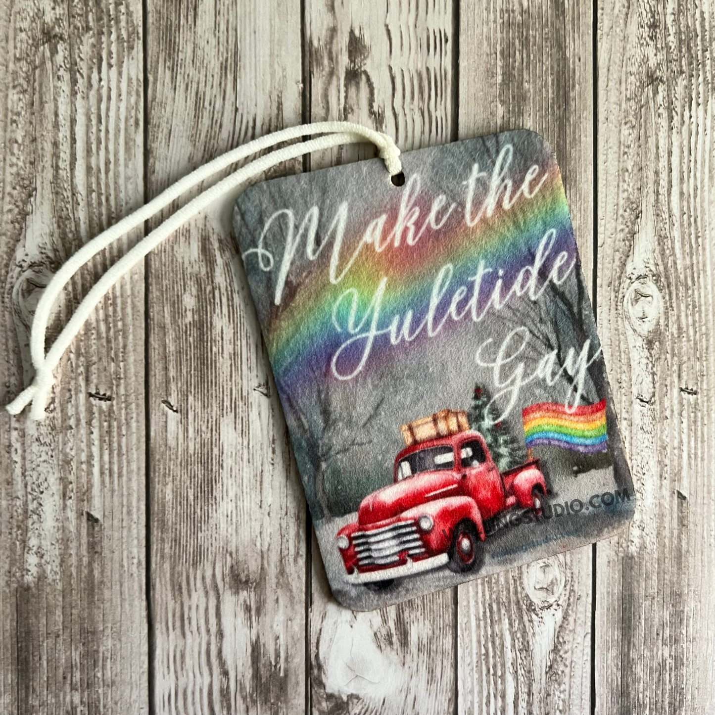 Yuletide Gay | Air Freshener | Custom Car Freshie | Car Freshener | Christmas | LGBT
