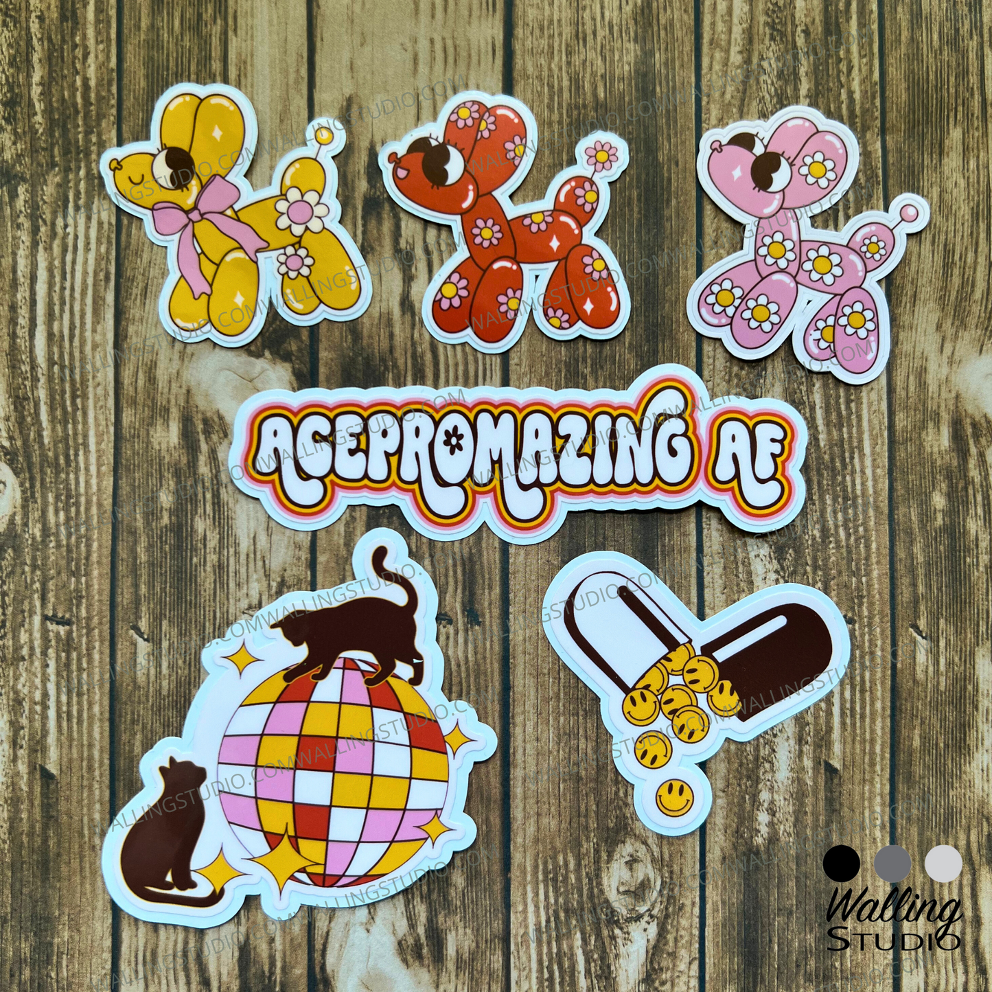 Acepromazing Veterinary Humor Sticker Pack