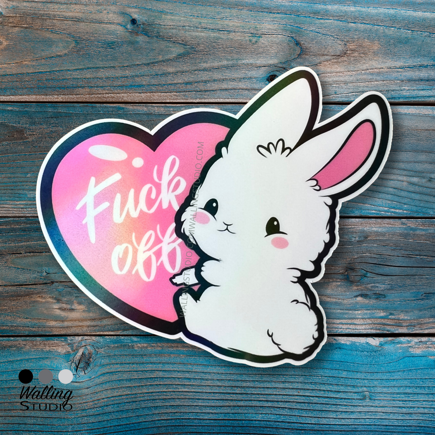 Mischievous Swear Bunny Sticker