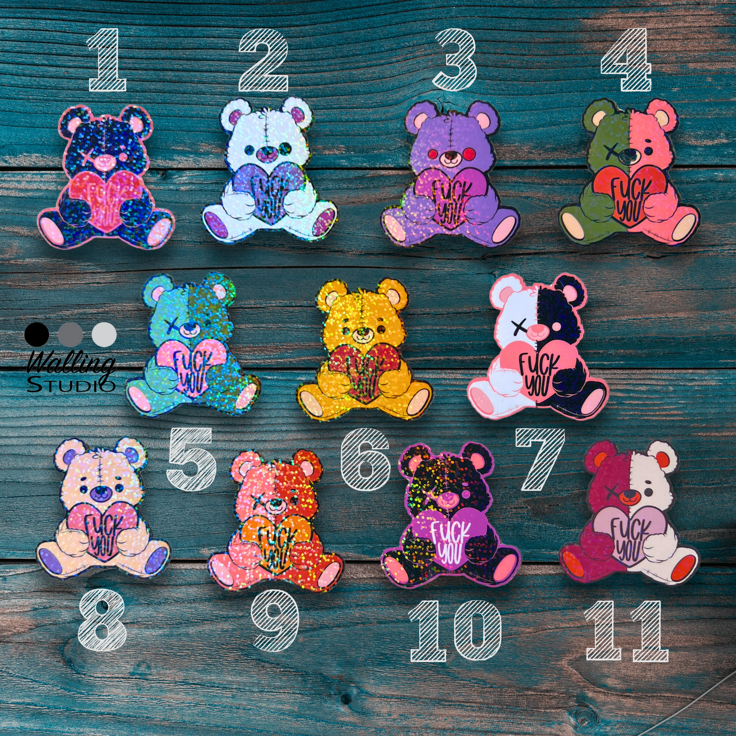 Mischievous Swear Bear Sticker