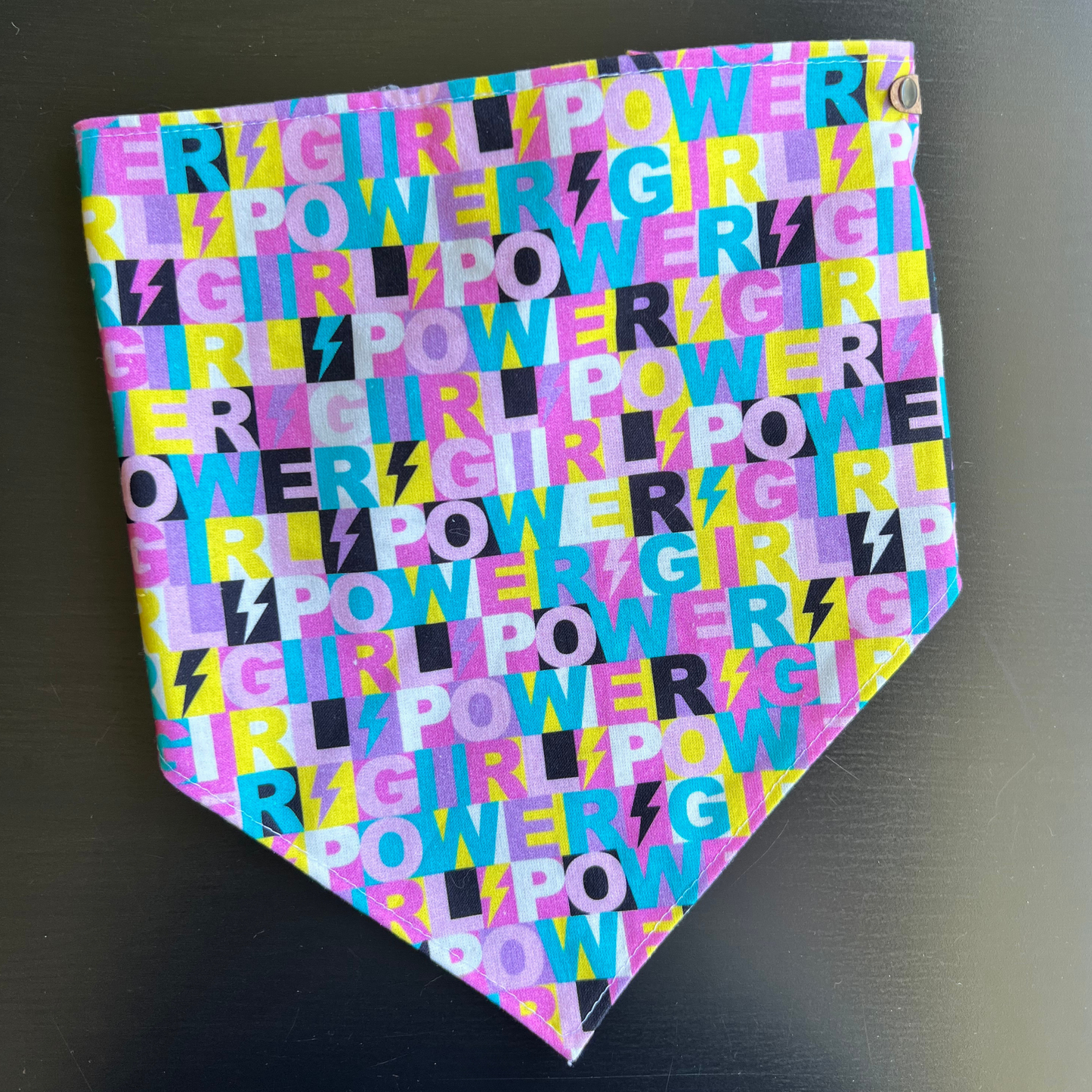 Girl Power Reversible Pet Bandana | Scrunchie Style