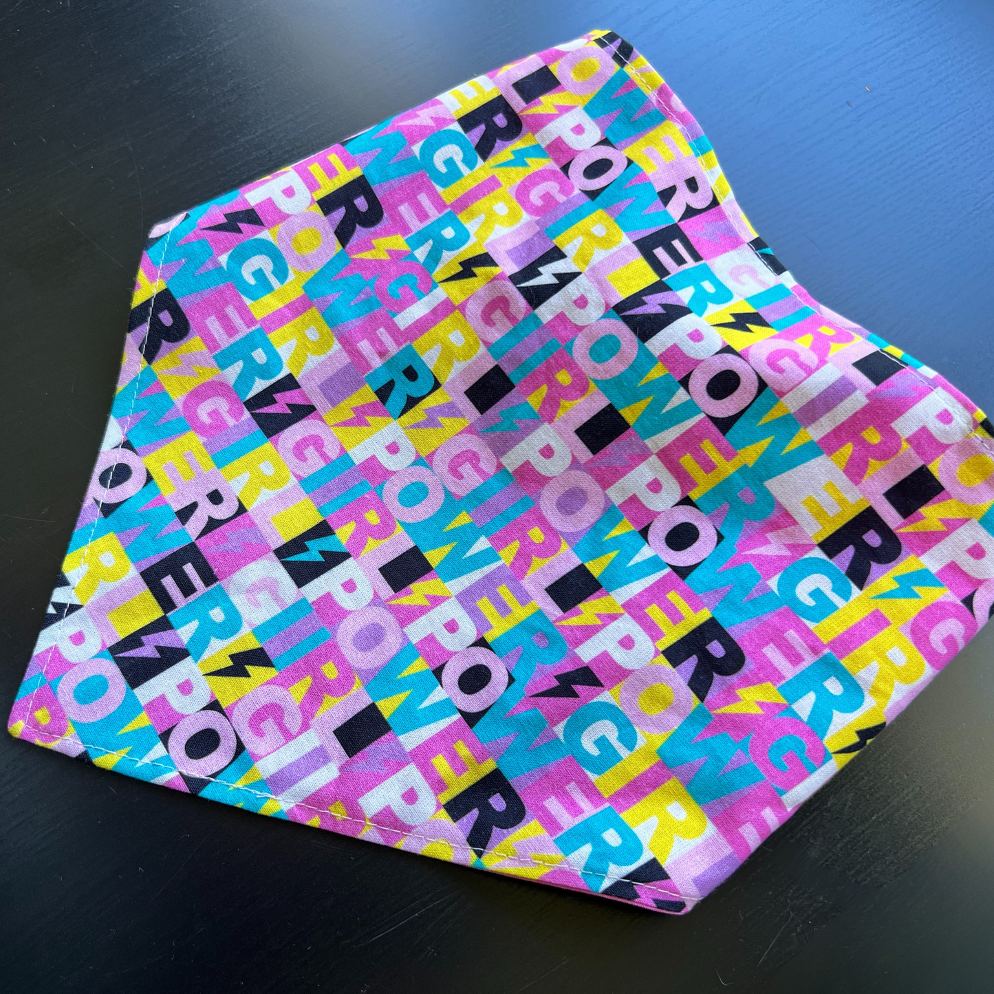 Girl Power Reversible Pet Bandana | Scrunchie Style