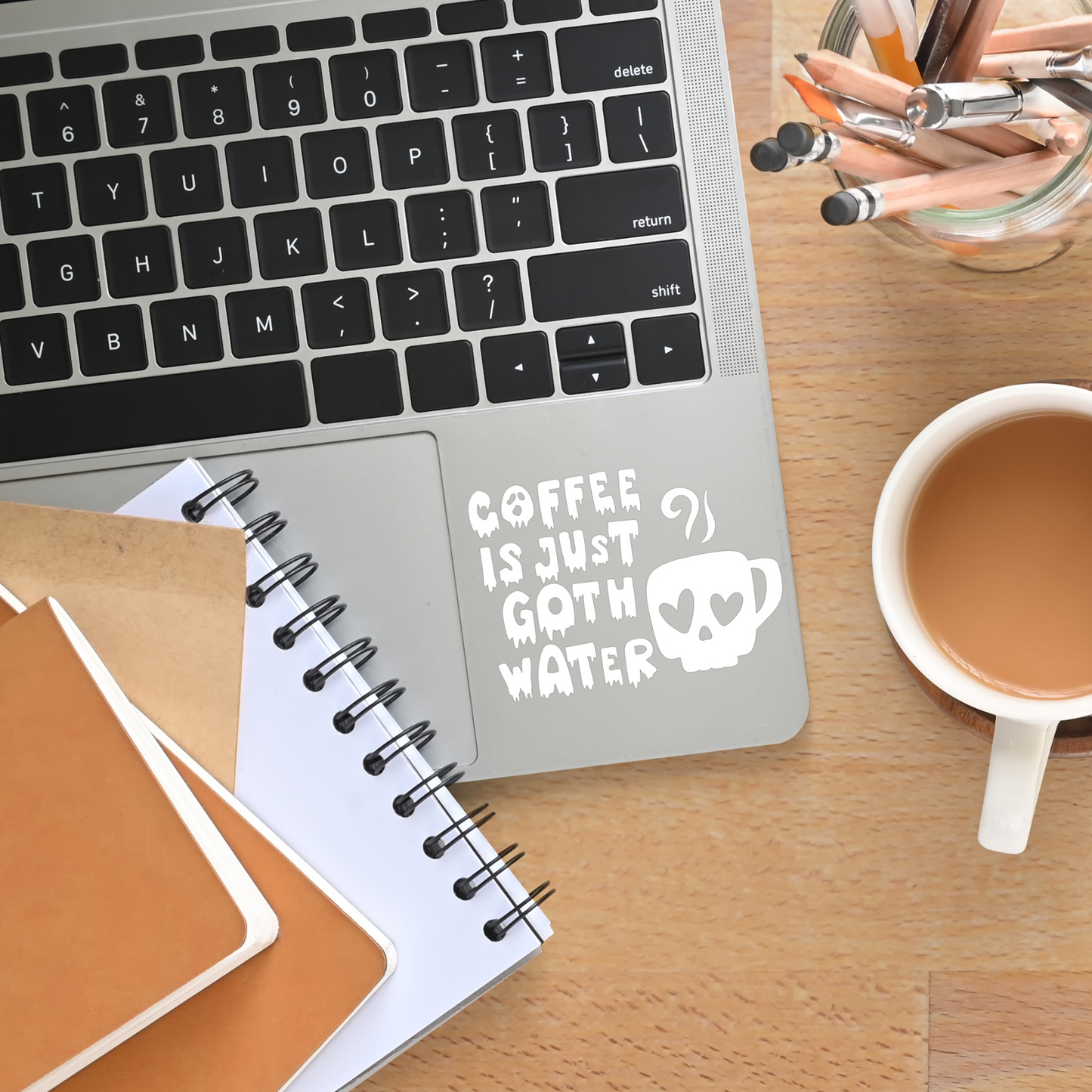 Coffee is Goth Water Decal