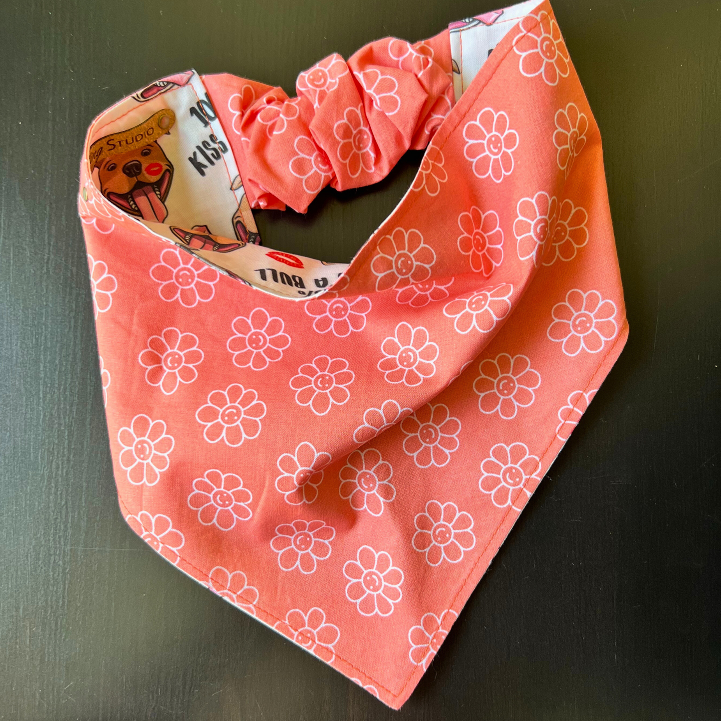 Kiss a Bull - Pit Bull Pet Dog Bandana | Scrunchie Style