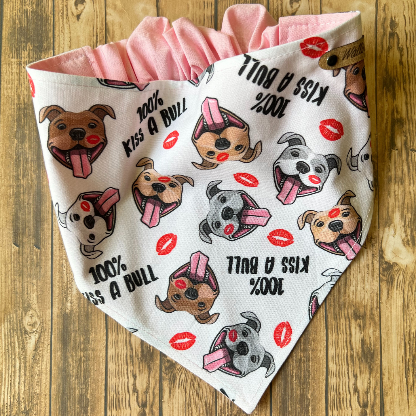 Kiss a Bull - Pit Bull Pet Dog Bandana | Scrunchie Style