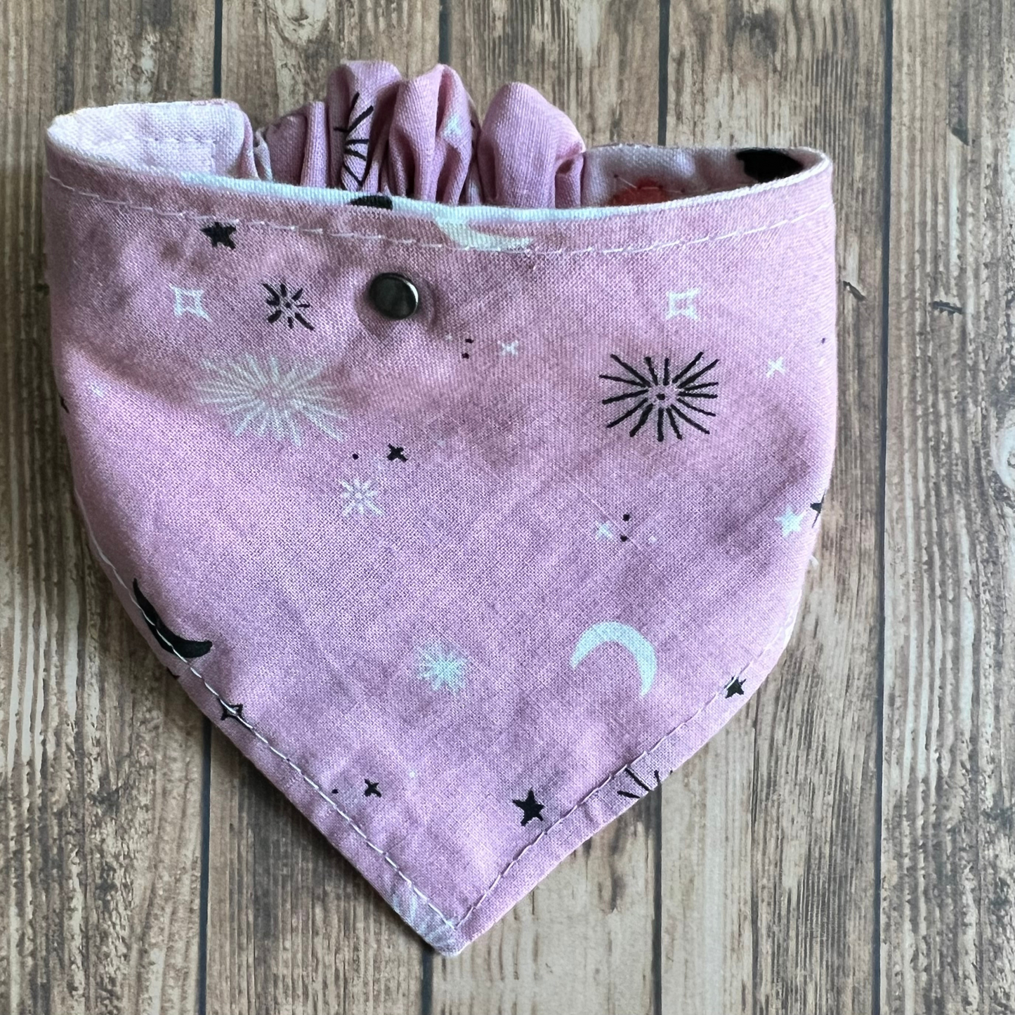 Spooky Cute Halloween Pet Bandana Pink | Dog Bandana | Reversible | Scrunchie Style | Spooky Season