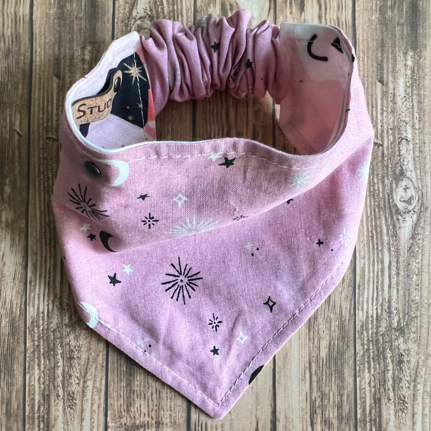 Spooky Cute Halloween Pet Bandana Pink | Dog Bandana | Reversible | Scrunchie Style | Spooky Season