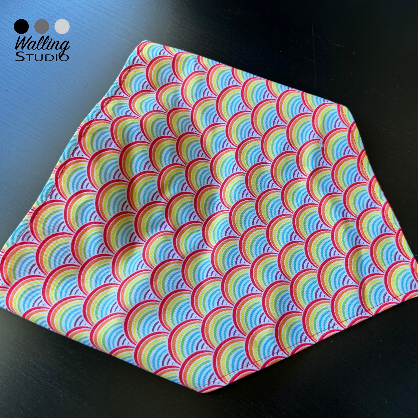 Rainbow Arches Reversible Pet Bandana | Scrunchie Style