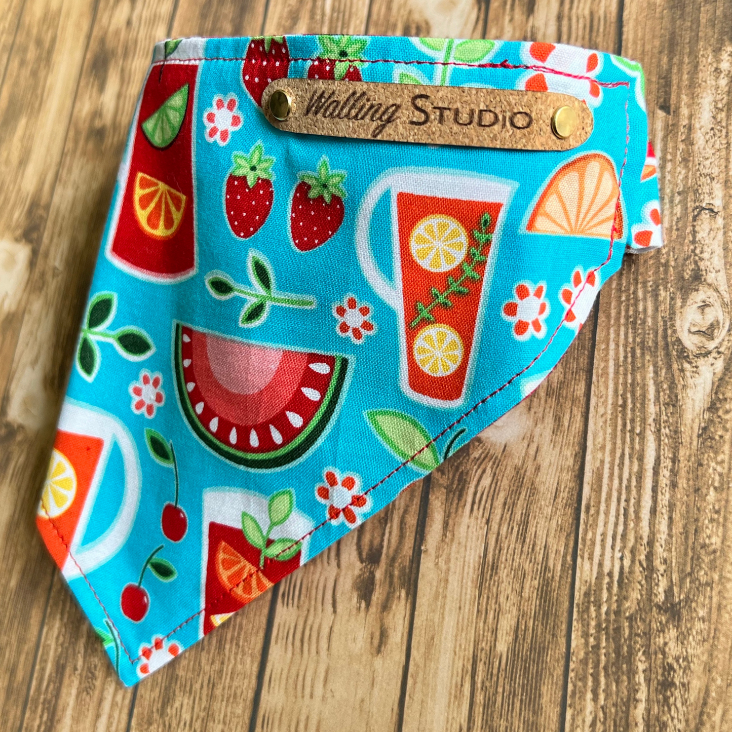 Picnic Reversible Pet Bandana | Scrunchie Style | Paw Prints