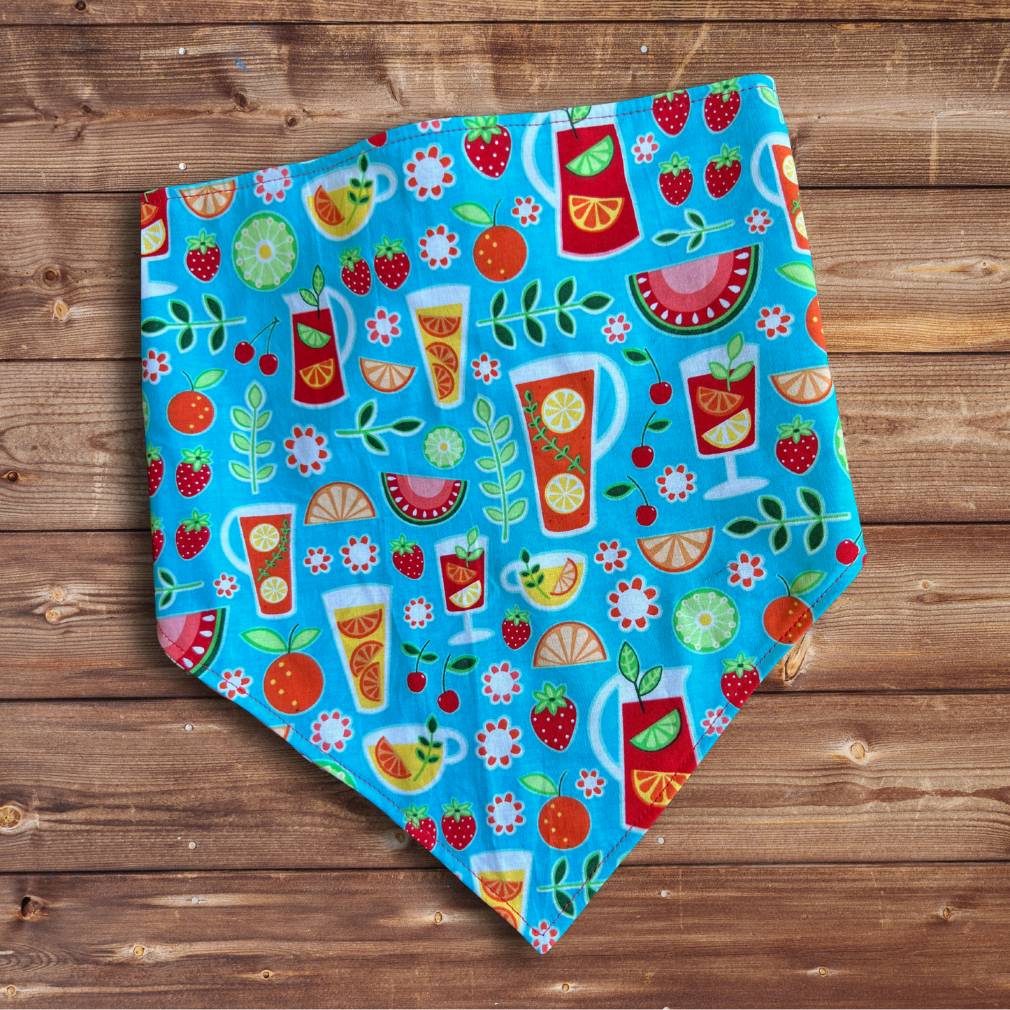 Picnic Reversible Pet Bandana | Scrunchie Style | Paw Prints