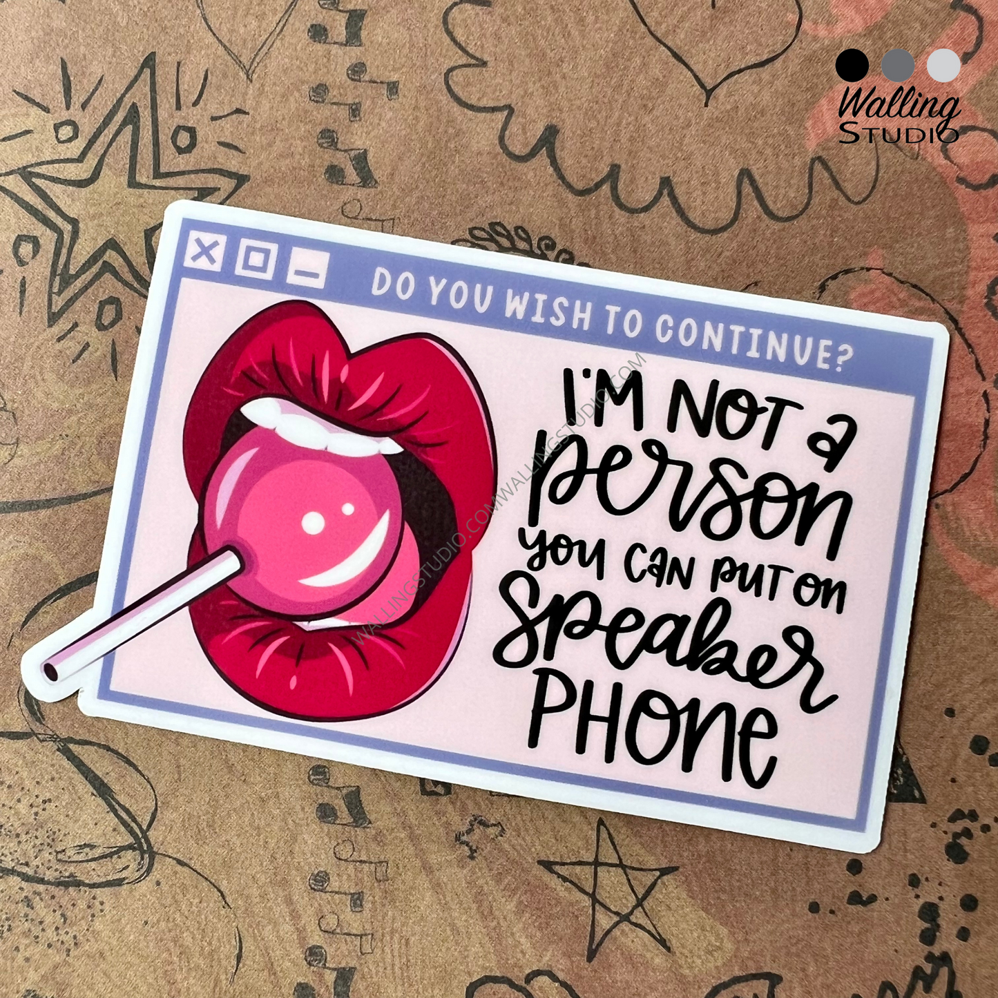 Speaker Phone Warning Sticker