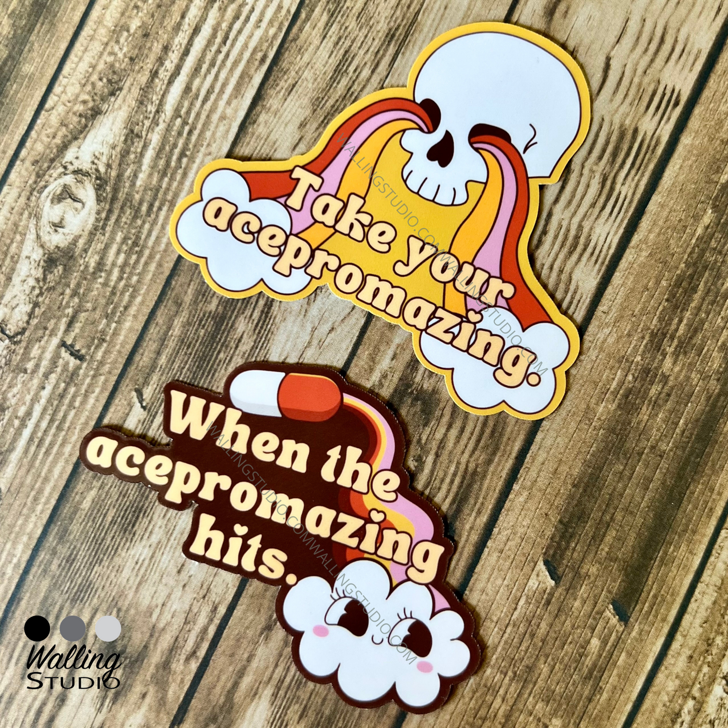 Acepromazing Veterinary Humor Sticker Pack