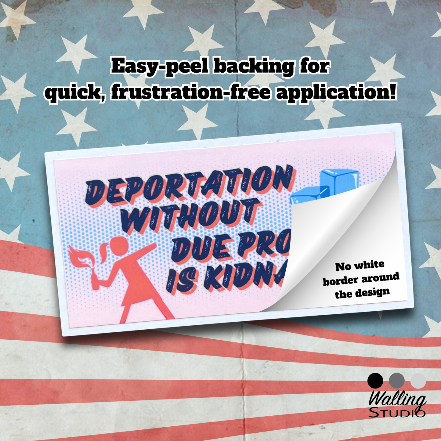 Deportation Without Due Process Is Kidnapping Sticker – Activism Social Justice & Human Rights