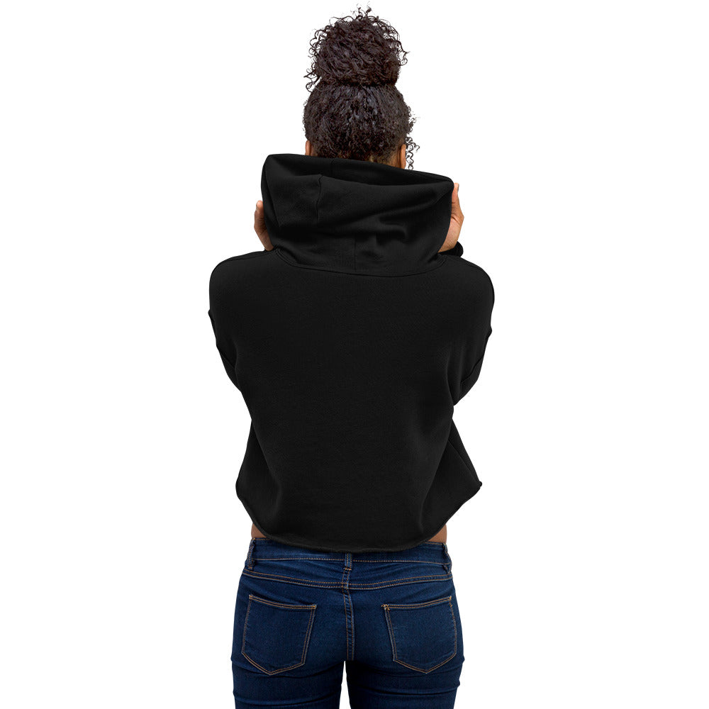 Social Graces Crop Hoodie (White Cat)