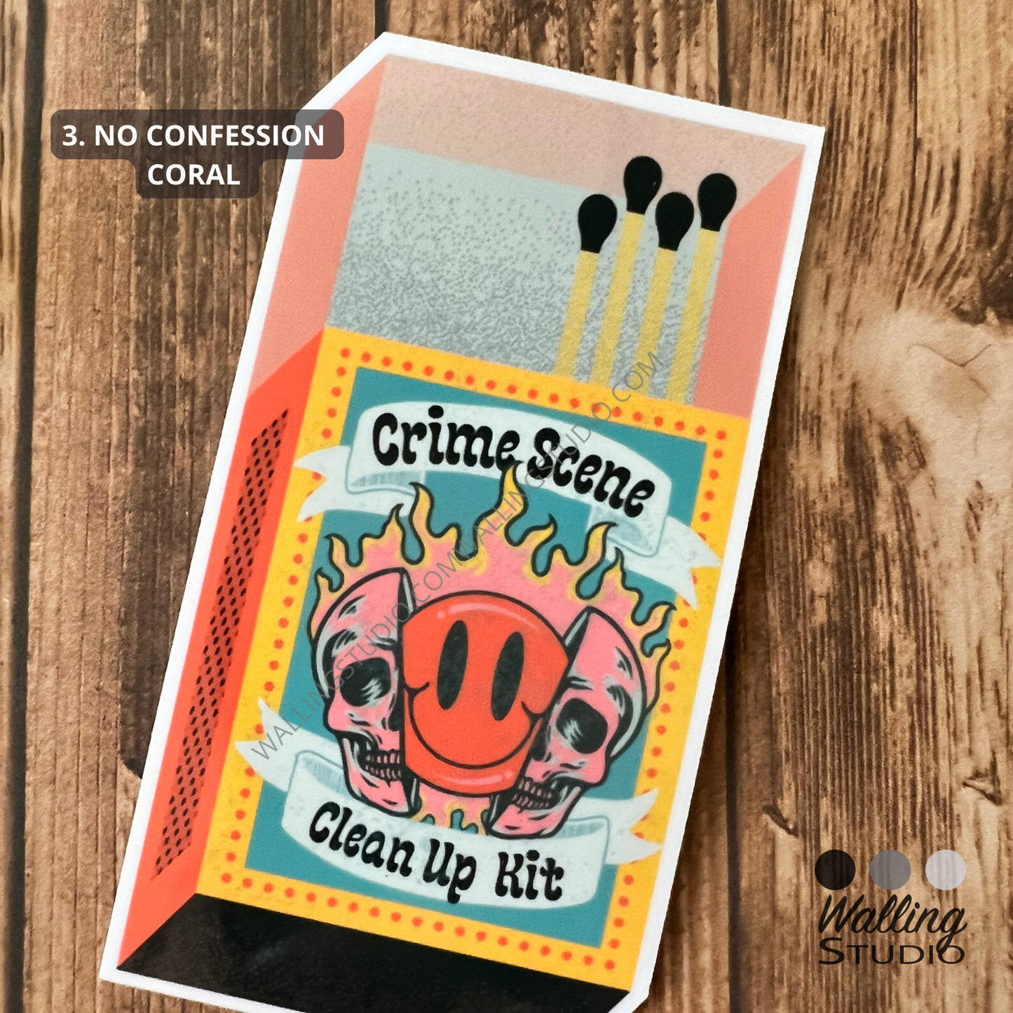 Crime Scene Clean Up Kit Matchbox Sticker