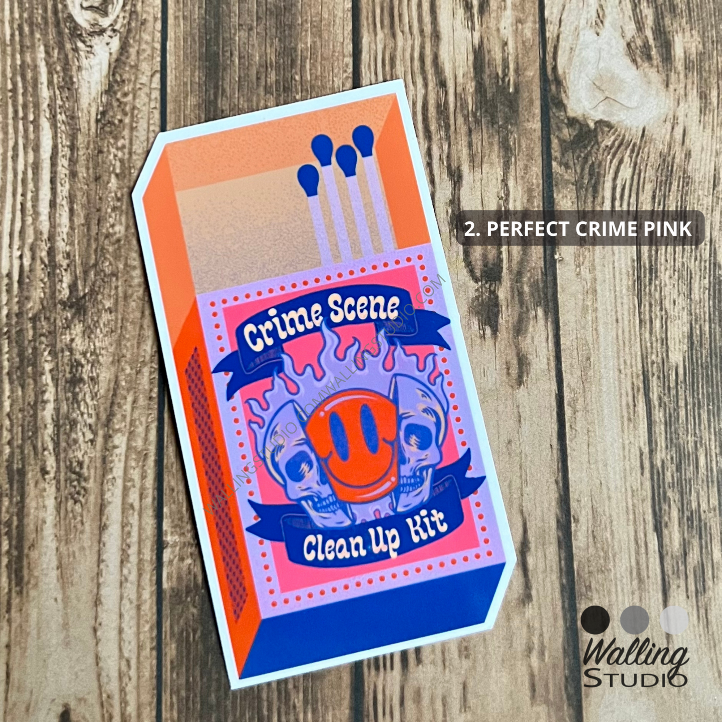 Crime Scene Clean Up Kit Matchbox Sticker
