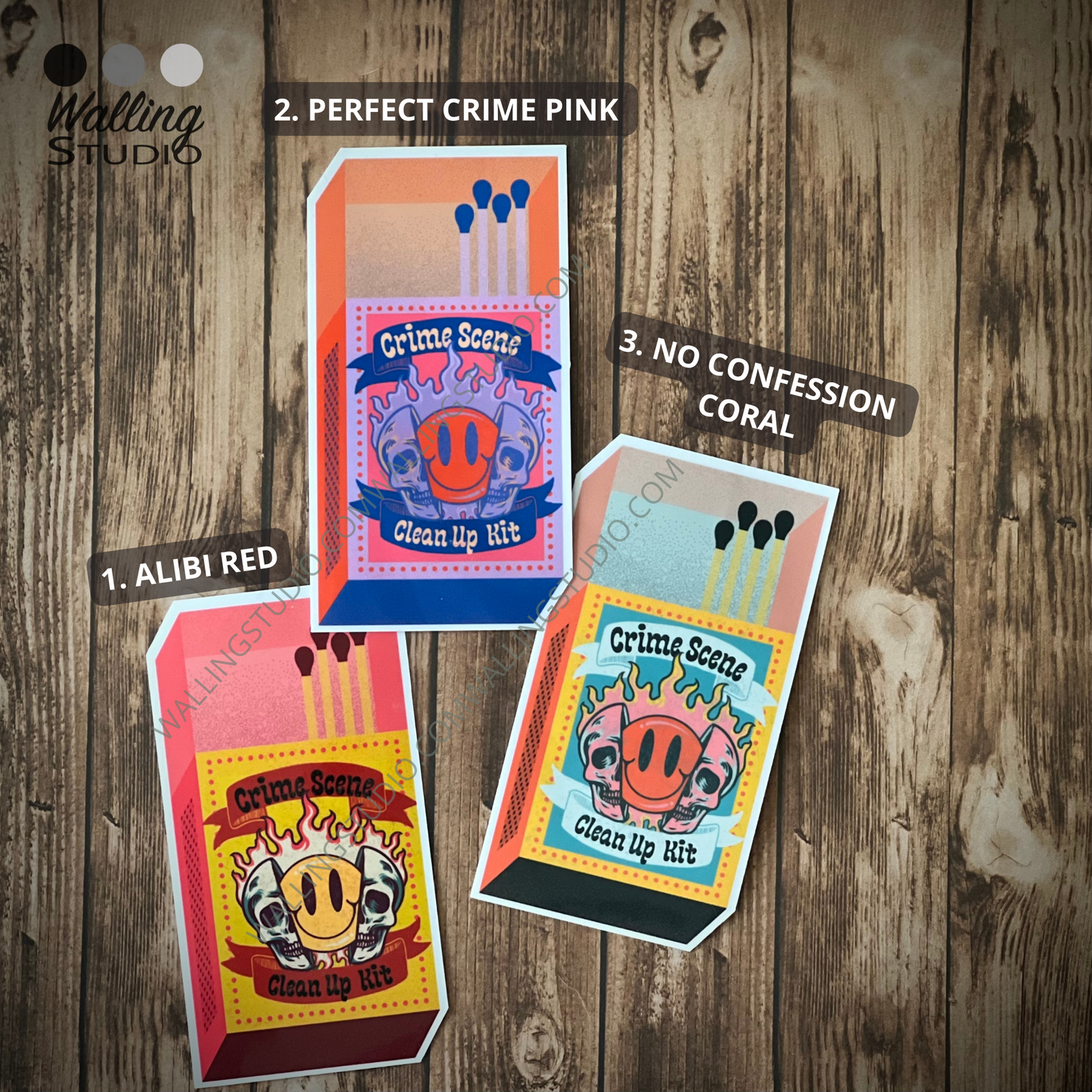 Crime Scene Clean Up Kit Matchbox Sticker
