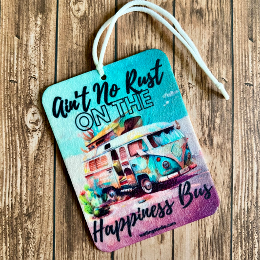 Happiness Bus | Air Freshener | Custom Car Freshie | Car Freshener | Hippie Bus