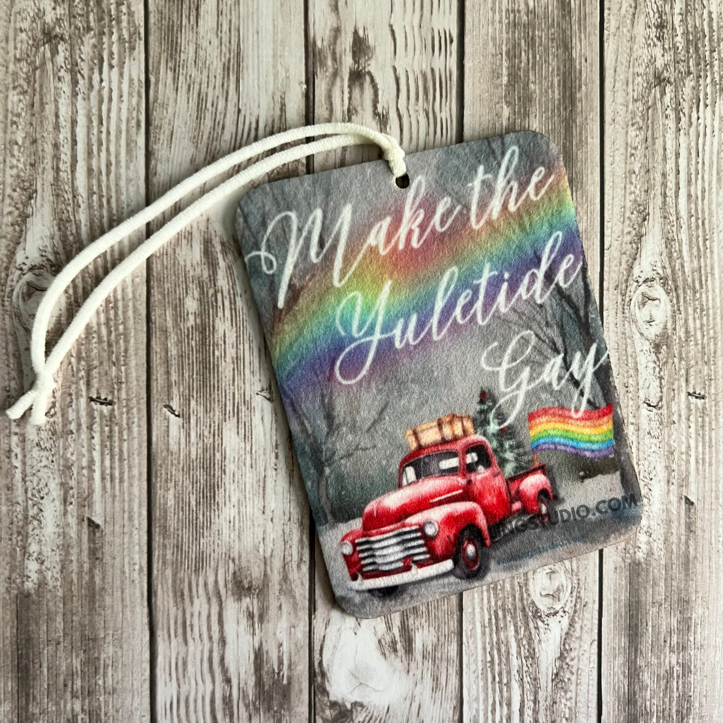 Yuletide Gay | Air Freshener | Custom Car Freshie | Car Freshener | Christmas | LGBT