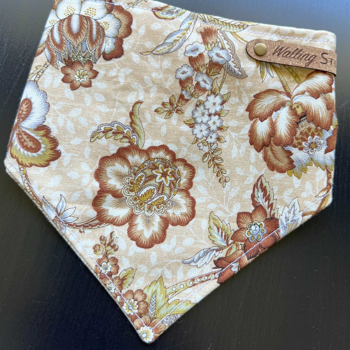 Autumn Floral Paisley Reversible Pet Bandana | Scrunchie Style