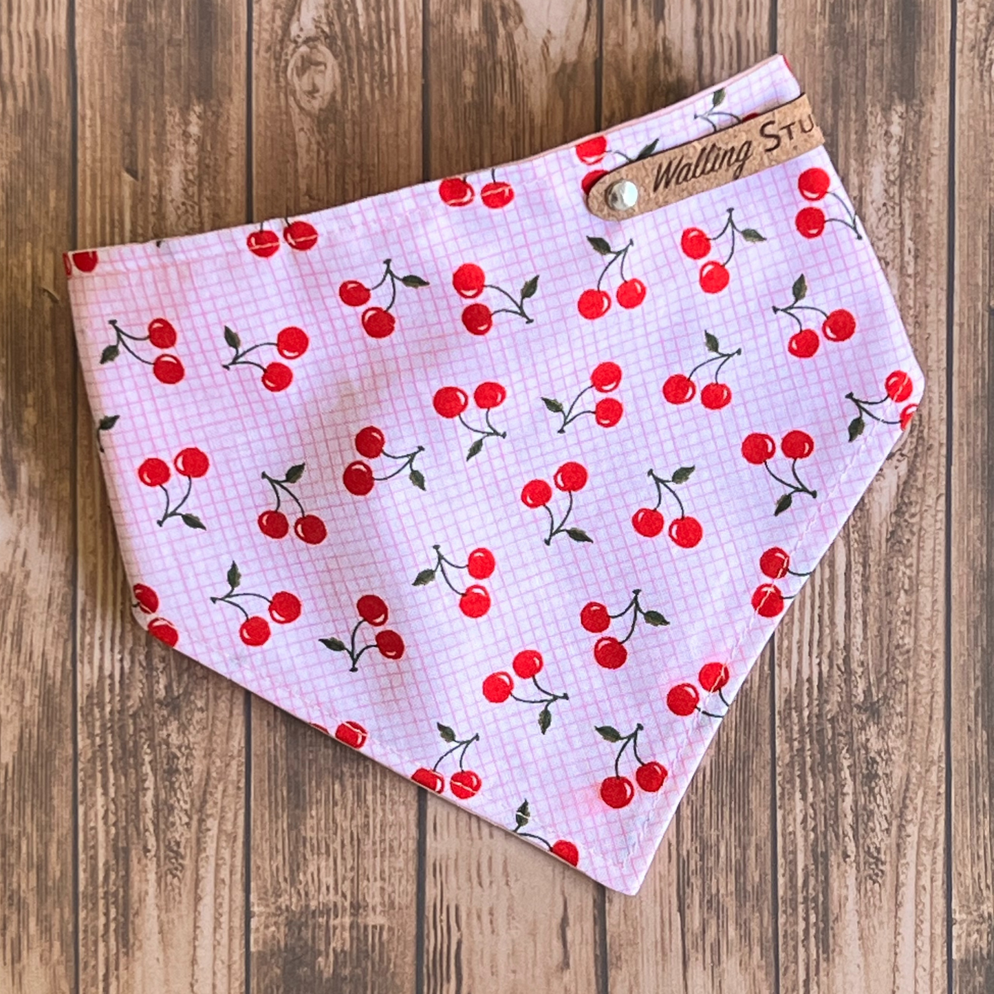 Cherries Reversible Pet Bandana | Scrunchie Style