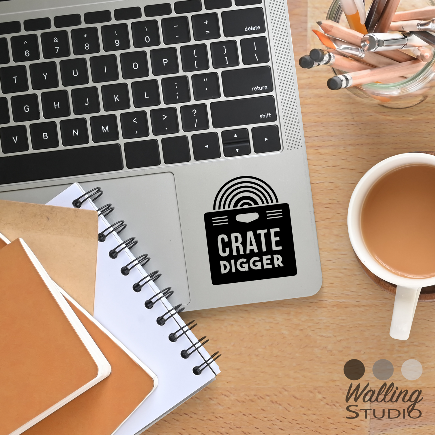 Crate Digger Decal for Vinyl Record Lovers