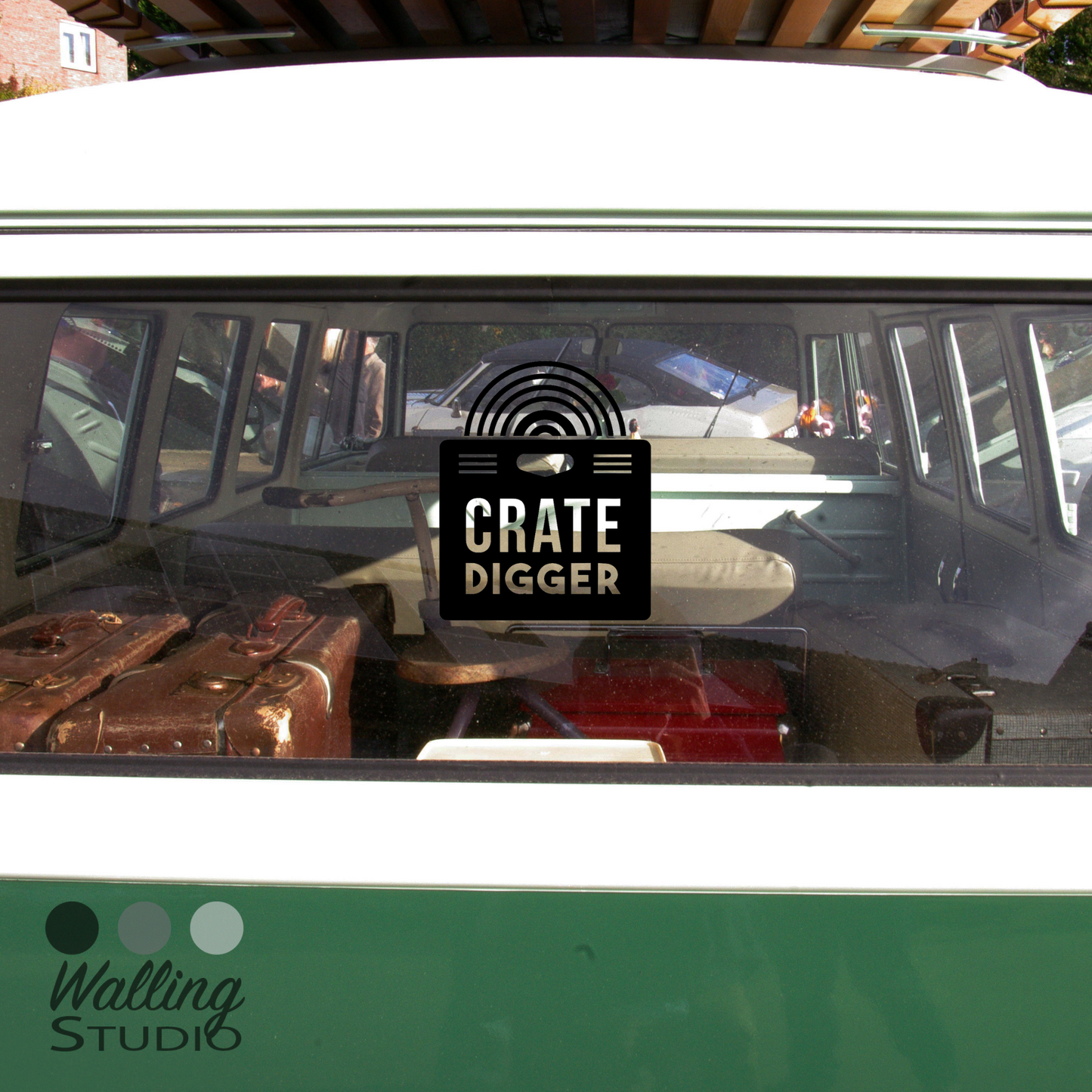Crate Digger Decal for Vinyl Record Lovers