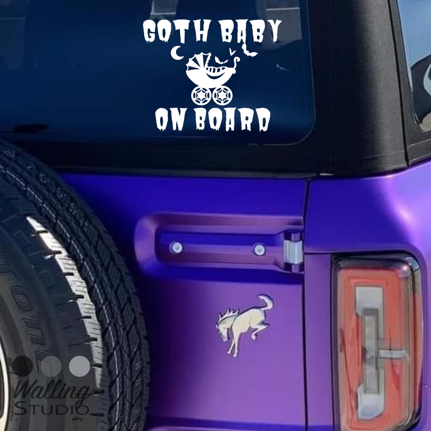 Goth Baby On Board Decal