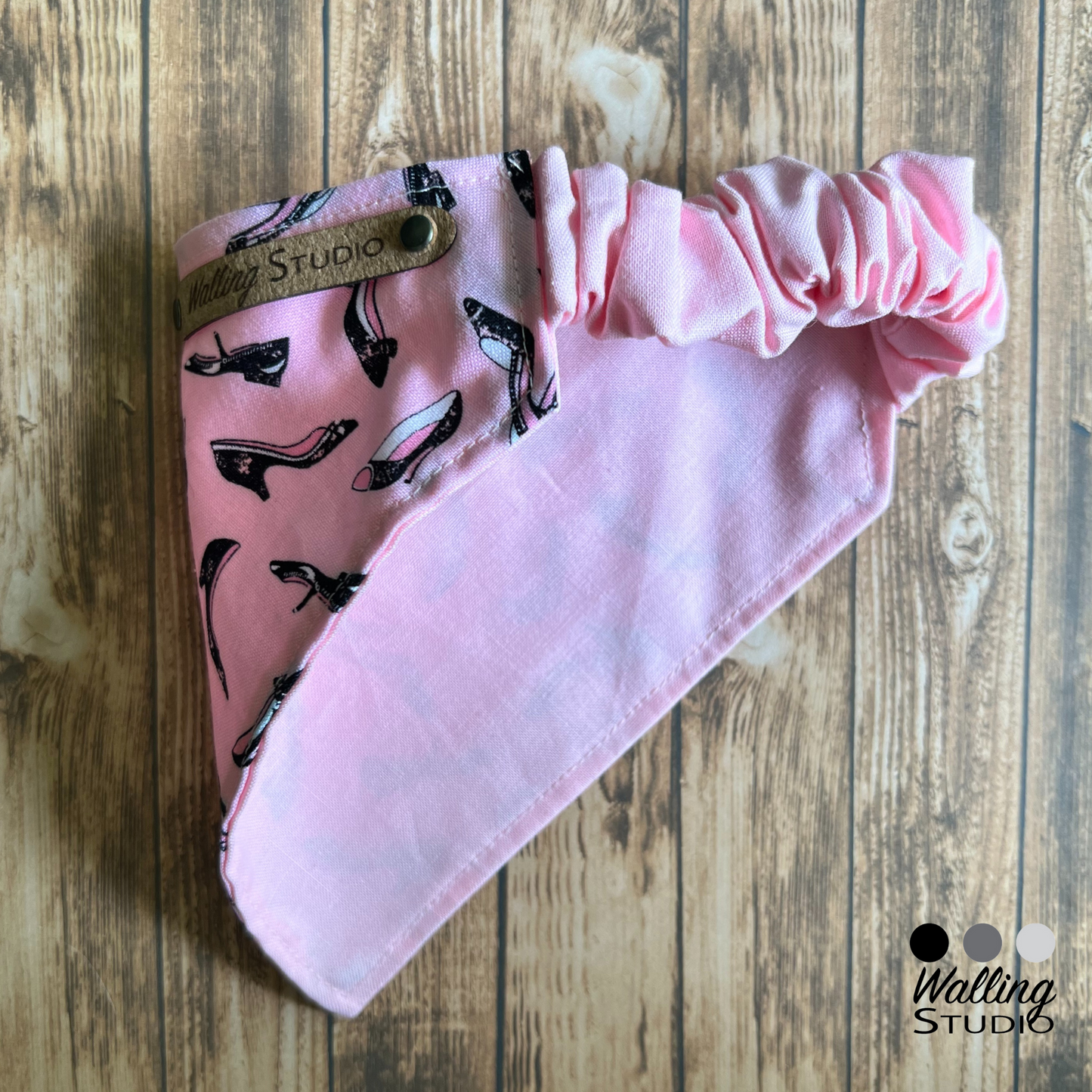 Heels Reversible Pink Pet Bandana | Scrunchie Style