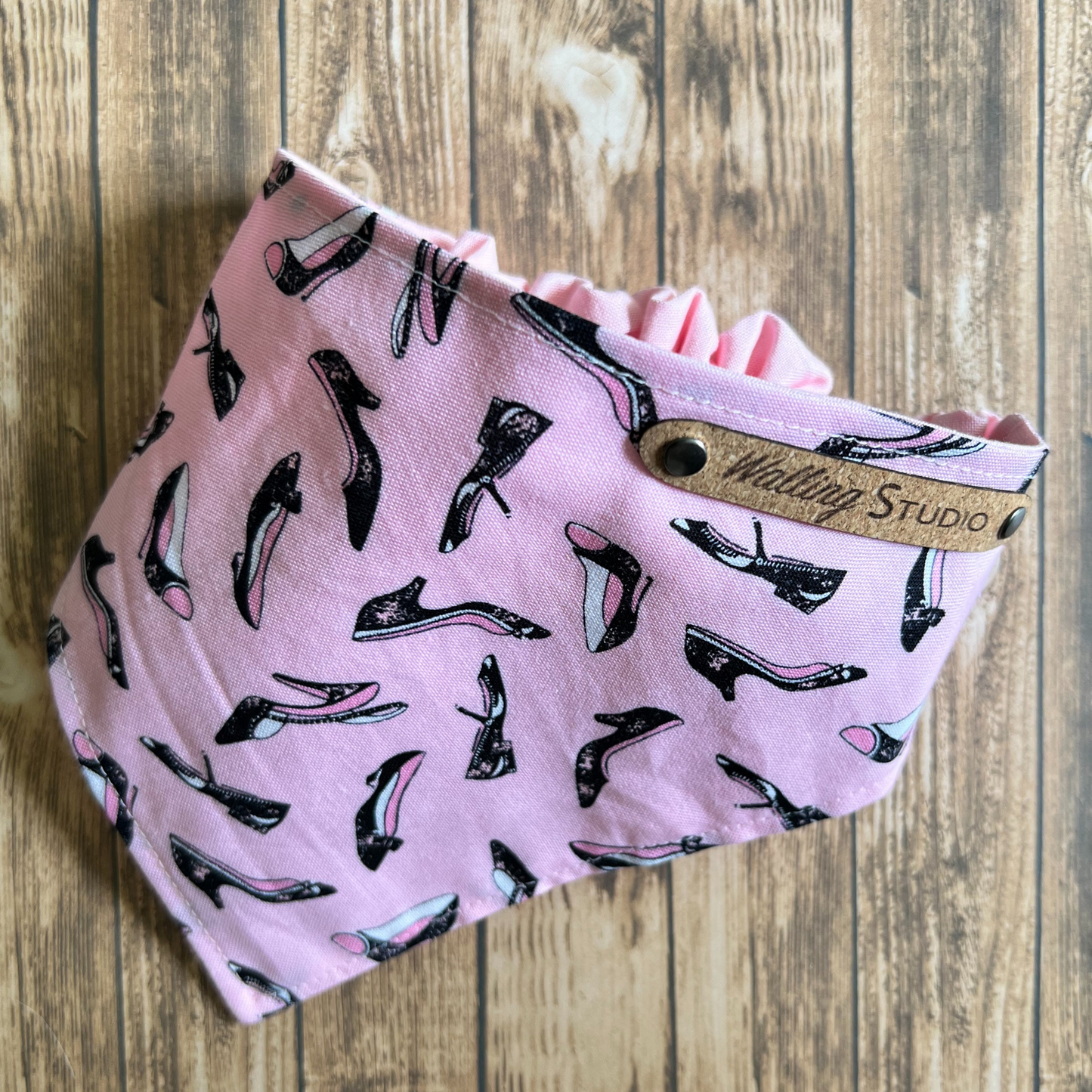 Heels Reversible Pink Pet Bandana | Scrunchie Style