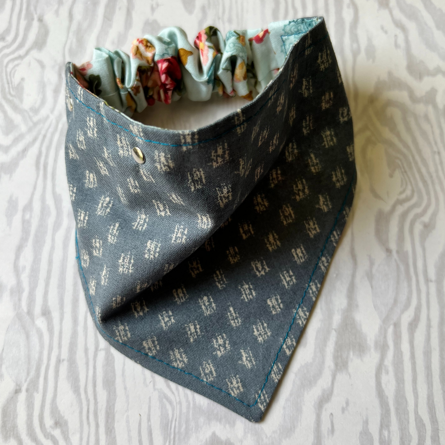 Homestead Blooms Reversible Pet Dog Bandana | Scrunchie Style