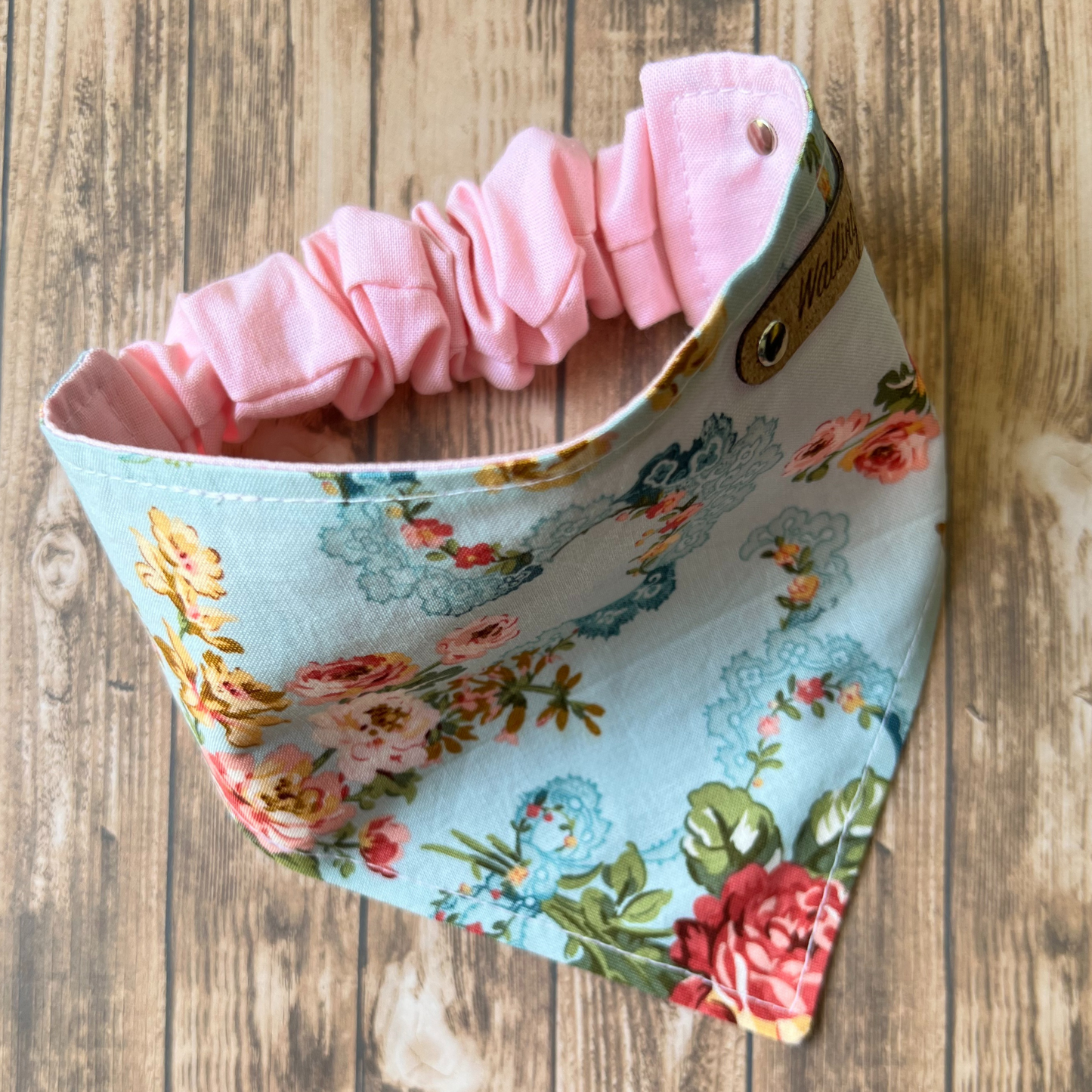 Homestead Blooms Reversible Pet Dog Bandana | Scrunchie Style