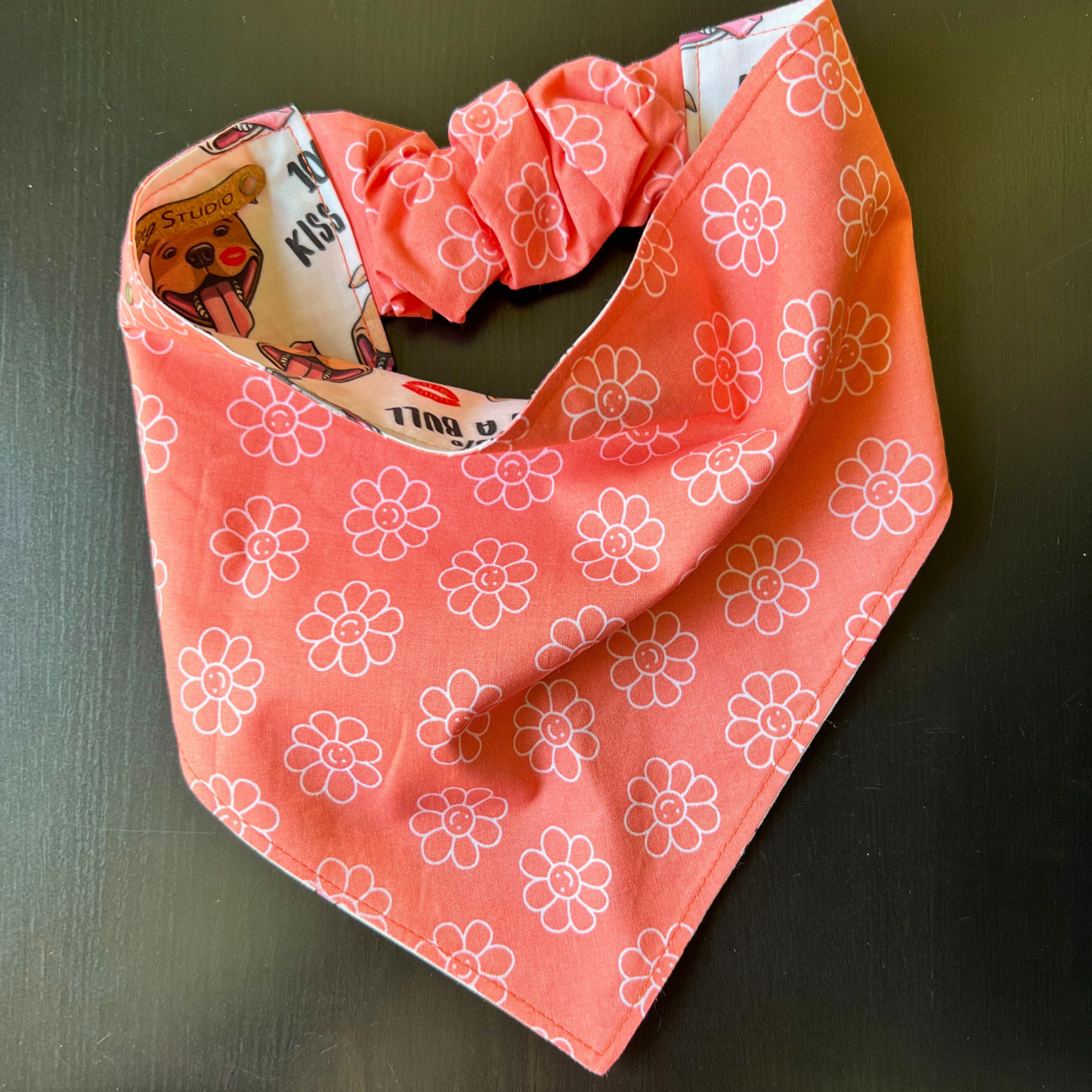 Kiss a Bull -  Pit Bull Pet Dog Bandana  | Scrunchie Style