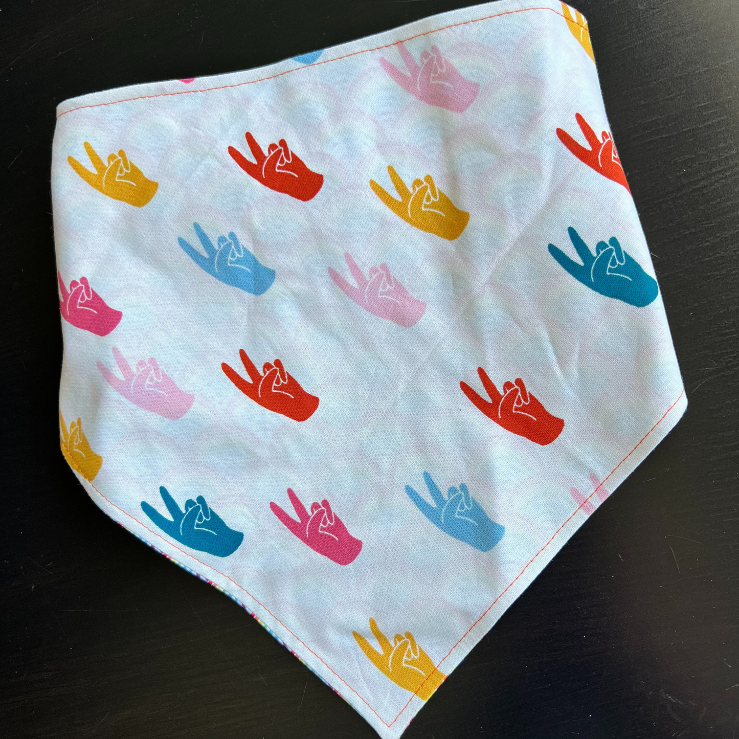 Peace and Rainbows Reversible Pet Bandana | Dog Bandana | Summer Pride | Peace Sign | Scrunchie style