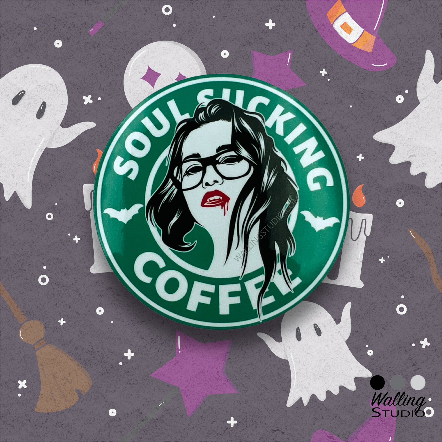 Soul Sucking Coffee Sticker