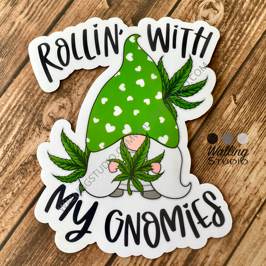 Rollin’ Gnomies Cannabis Gnome Sticker
